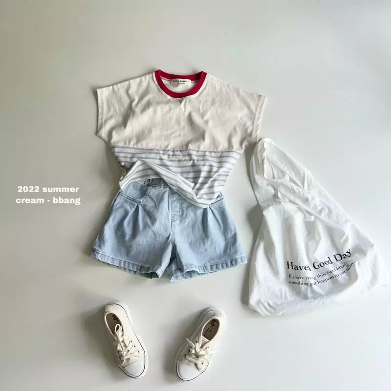 Cream Bbang - Korean Children Fashion - #childrensboutique - Denim Wide Shorts - 8