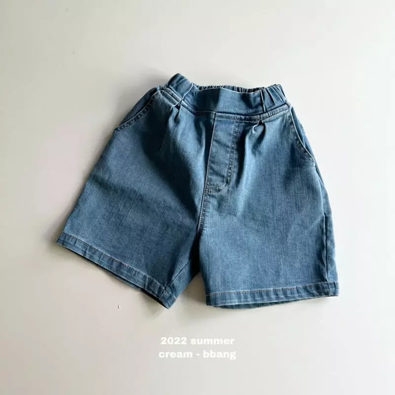 Cream Bbang - Korean Children Fashion - #childrensboutique - Vivid Denim Shorts