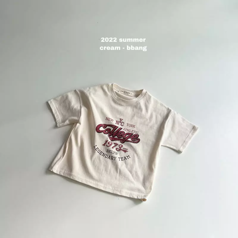 Cream Bbang - Korean Children Fashion - #childrensboutique - College Tee - 9