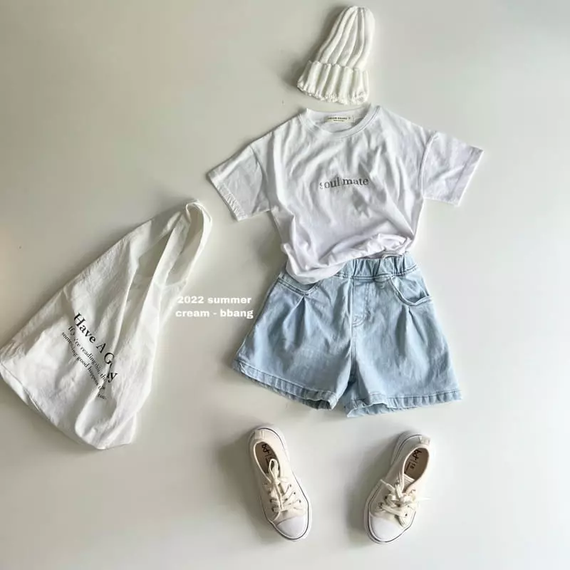 Cream Bbang - Korean Children Fashion - #designkidswear - Denim Wide Shorts - 9