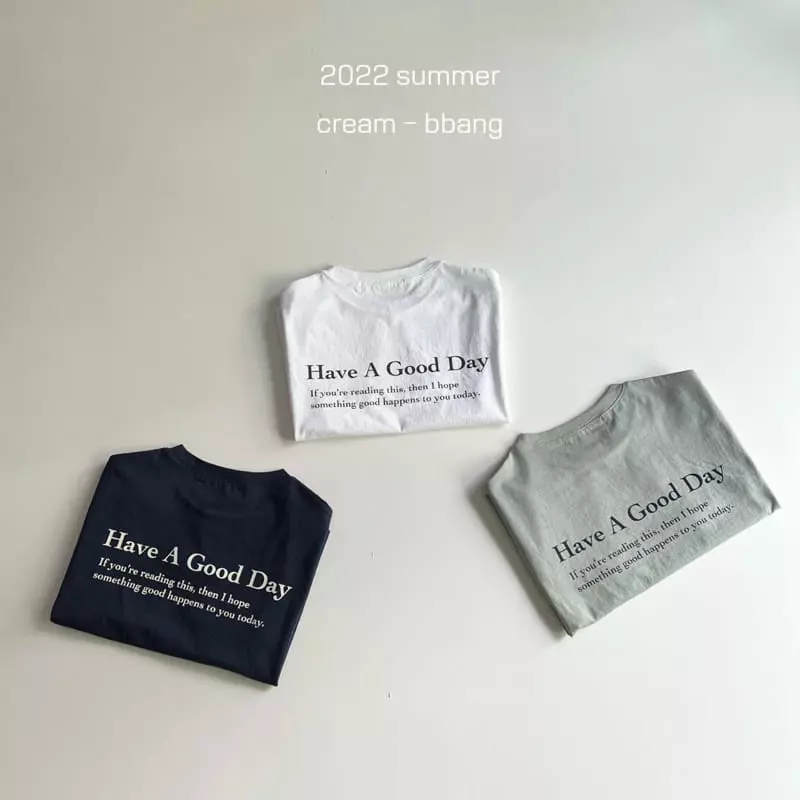 Cream Bbang - Korean Children Fashion - #designkidswear - Good Day Tee