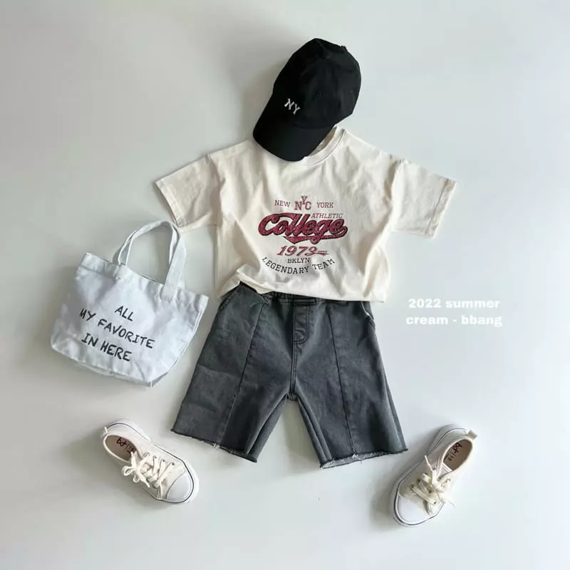 Cream Bbang - Korean Children Fashion - #fashionkids - College Tee - 12