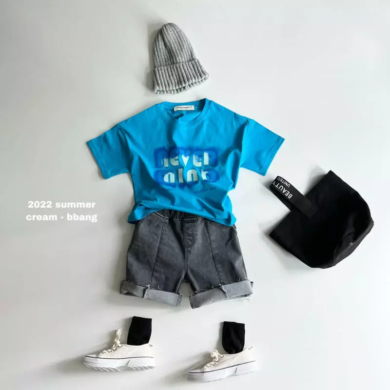 Cream Bbang - Korean Children Fashion - #kidsshorts - Never Mind Tee - 6