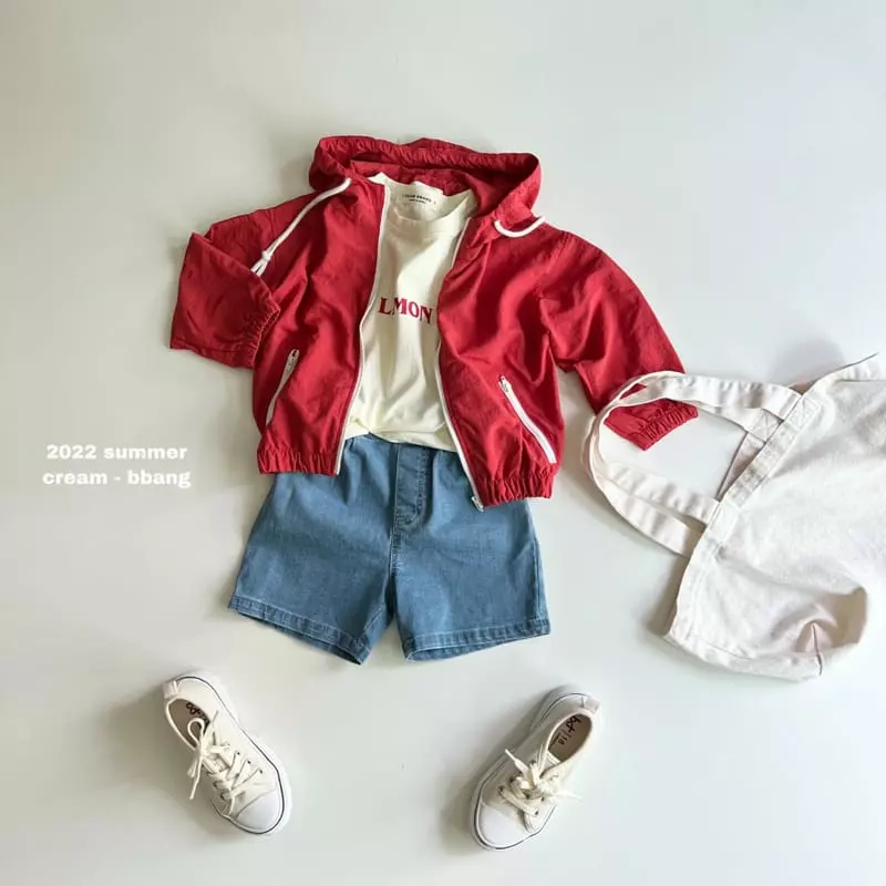 Cream Bbang - Korean Children Fashion - #kidzfashiontrend - Vivid Denim Shorts - 7