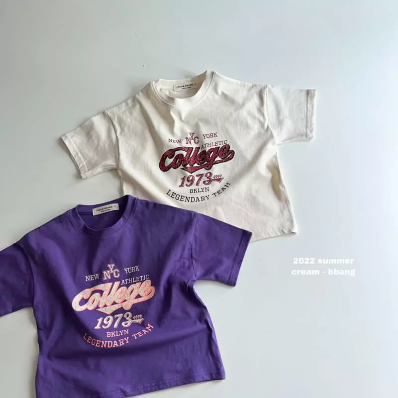 Cream Bbang - Korean Children Fashion - #kidzfashiontrend - College Tee