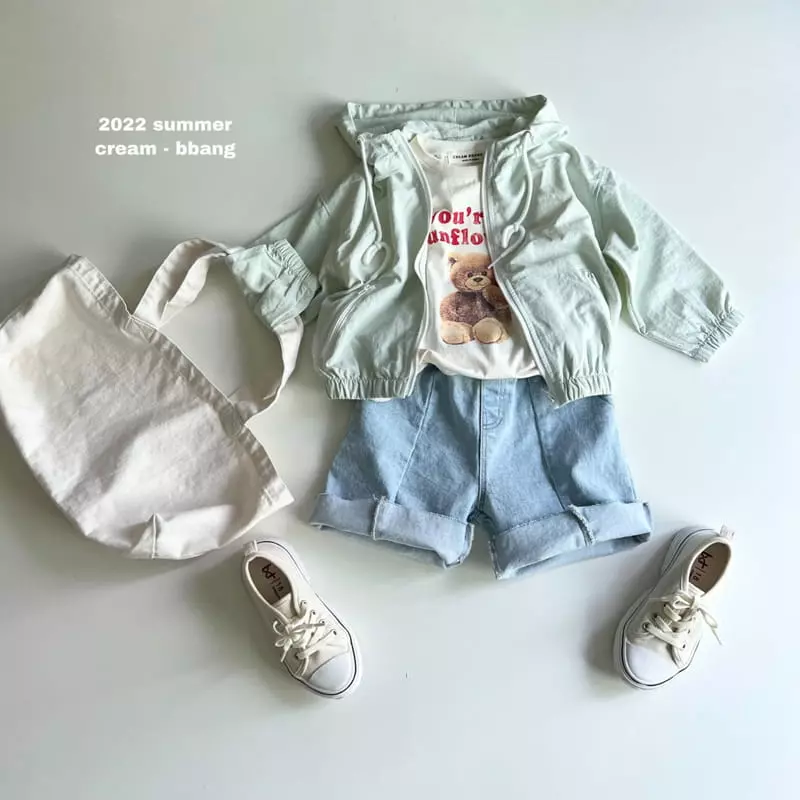 Cream Bbang - Korean Children Fashion - #littlefashionista - Denim Slit Cutting Shorts - 12