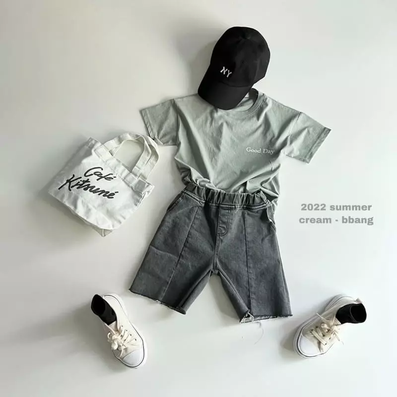Cream Bbang - Korean Children Fashion - #littlefashionista - Good Day Tee - 8