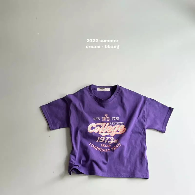 Cream Bbang - Korean Children Fashion - #littlefashionista - College Tee - 3