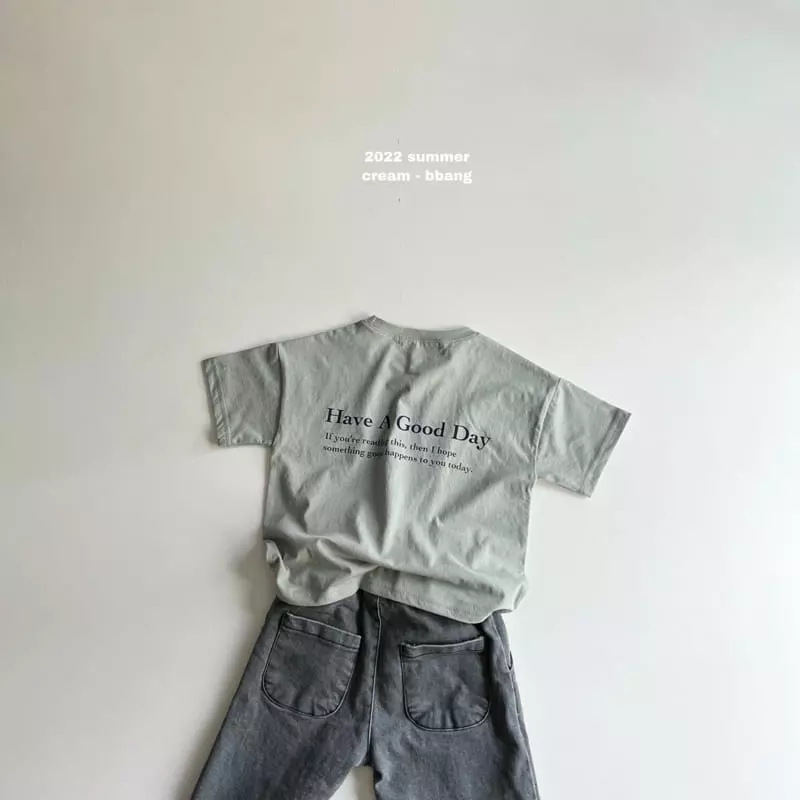 Cream Bbang - Korean Children Fashion - #magicofchildhood - Good Day Tee - 9
