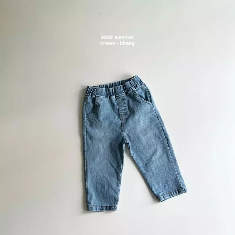 Cream Bbang - Korean Children Fashion - #minifashionista - Summer Daily Denim Baggy Pants