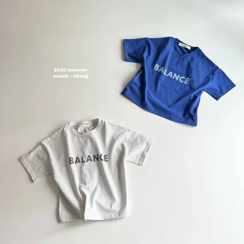 Cream Bbang - Korean Children Fashion - #todddlerfashion - Balance Tee