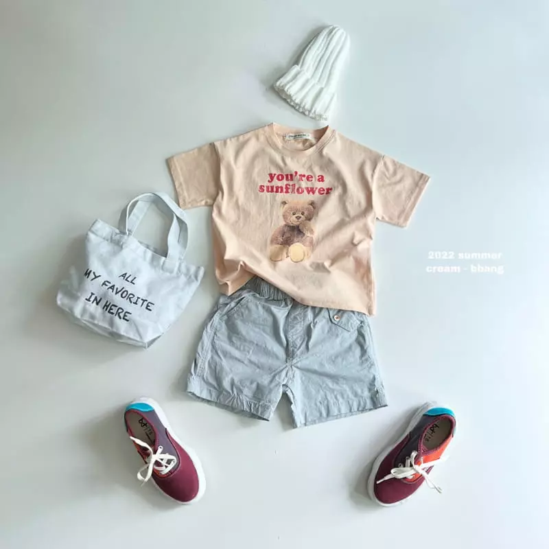 Cream Bbang - Korean Children Fashion - #toddlerclothing - Sun Flower Tee - 3