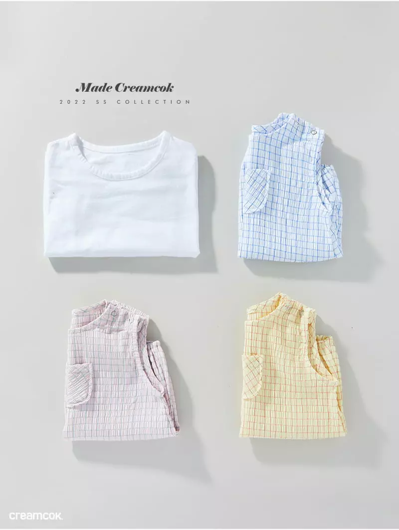 Creamcok - Korean Baby Fashion - #babyboutique - Bebe Check Check Cooling Bodysuit  - 3