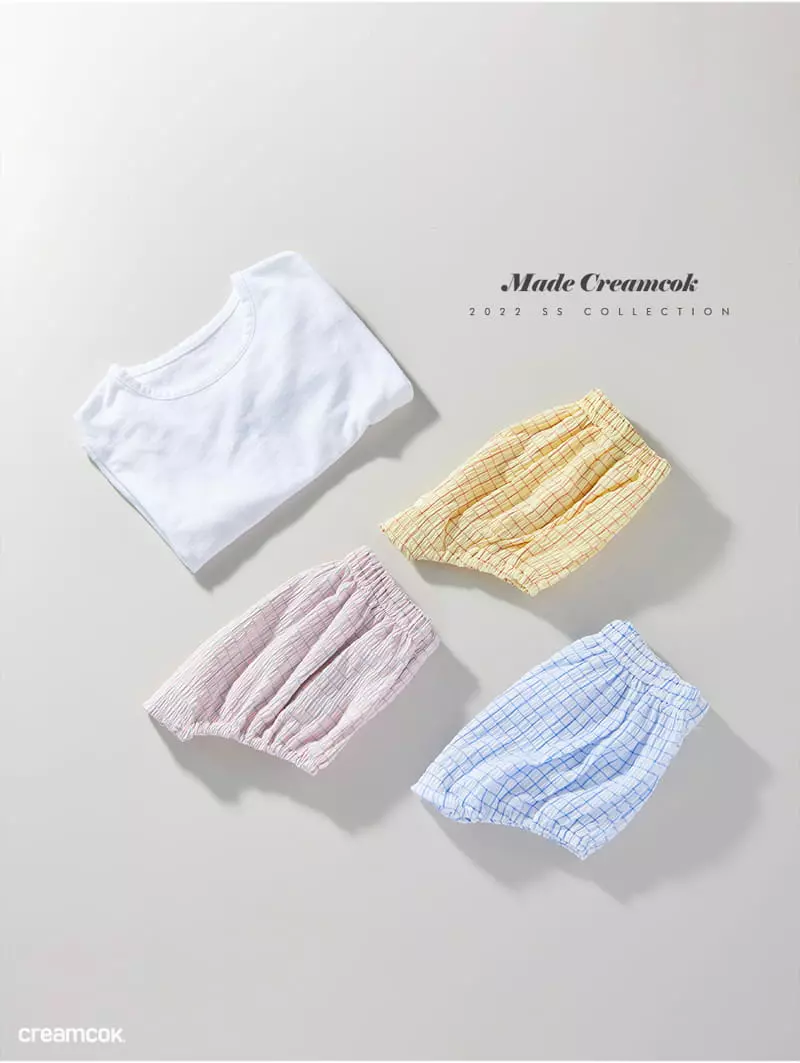 Creamcok - Korean Baby Fashion - #babyboutique - Bebe Check Cooling Bloomer - 3
