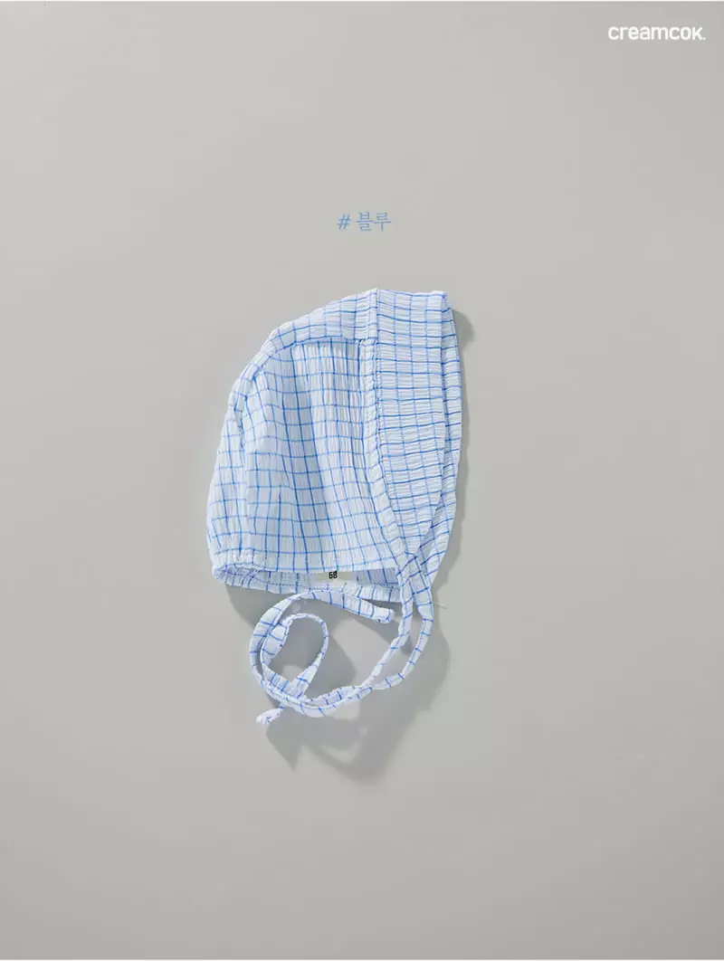 Creamcok - Korean Baby Fashion - #babyboutique - Bebe Check Cooling Bonnet - 2