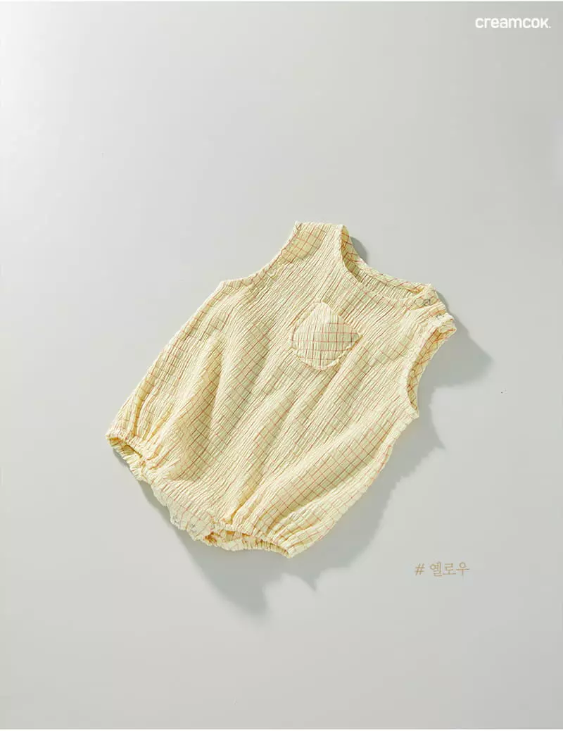 Creamcok - Korean Baby Fashion - #babyclothing - Bebe Check Check Cooling Bodysuit  - 6