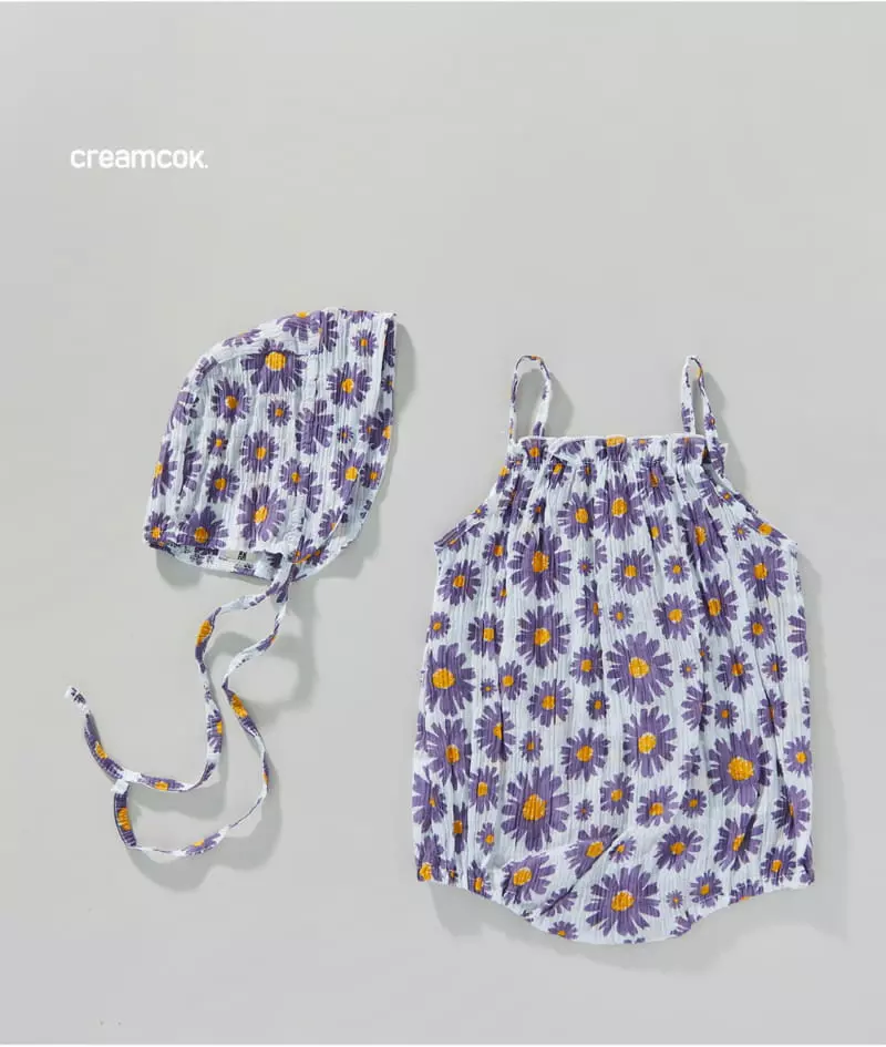 Creamcok - Korean Baby Fashion - #babyfashion - Bebe Flower Cooling Bonnet - 8