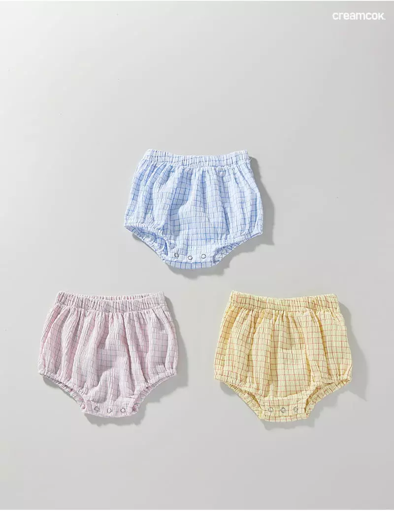 Creamcok - Korean Baby Fashion - #babyfashion - Bebe Check Cooling Bloomer - 6