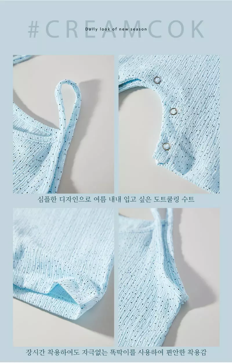 Creamcok - Korean Baby Fashion - #babyclothing - Bebe Dot Cooling Bodysuit - 4