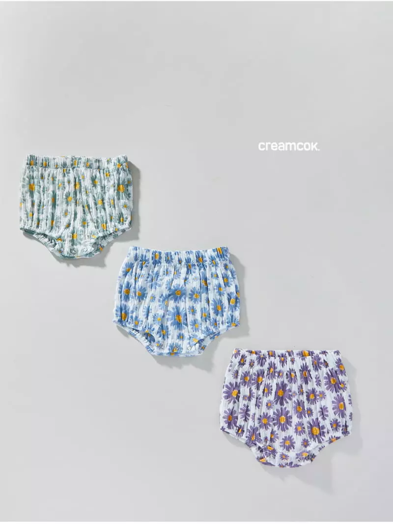 Creamcok - Korean Baby Fashion - #babygirlfashion - Bebe Flower Cooing Bloomer - 11