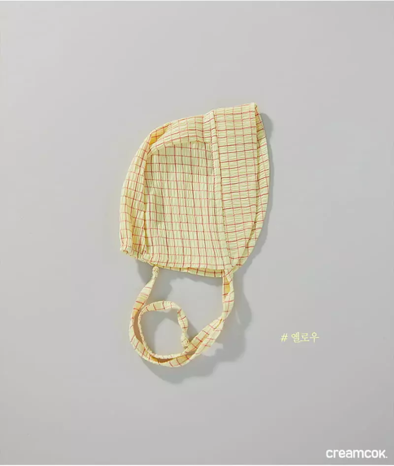 Creamcok - Korean Baby Fashion - #babylifestyle - Bebe Check Cooling Bonnet - 8