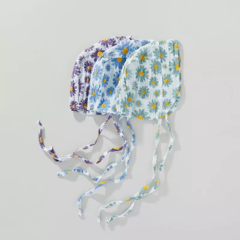 Creamcok - Korean Baby Fashion - #babyoninstagram - Bebe Flower Cooling Bonnet - 12