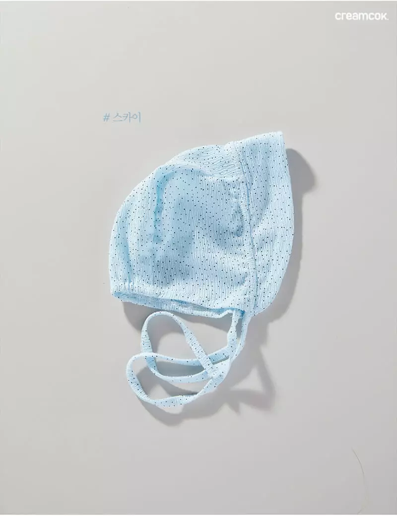Creamcok - Korean Baby Fashion - #babyoninstagram - Bebe Dot Coolinh Bonnet - 6