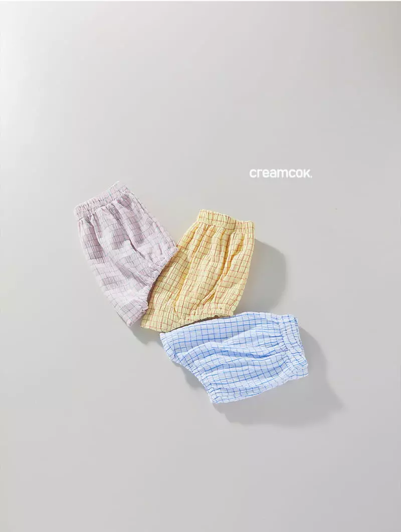 Creamcok - Korean Baby Fashion - #babyootd - Bebe Check Cooling Bloomer - 11