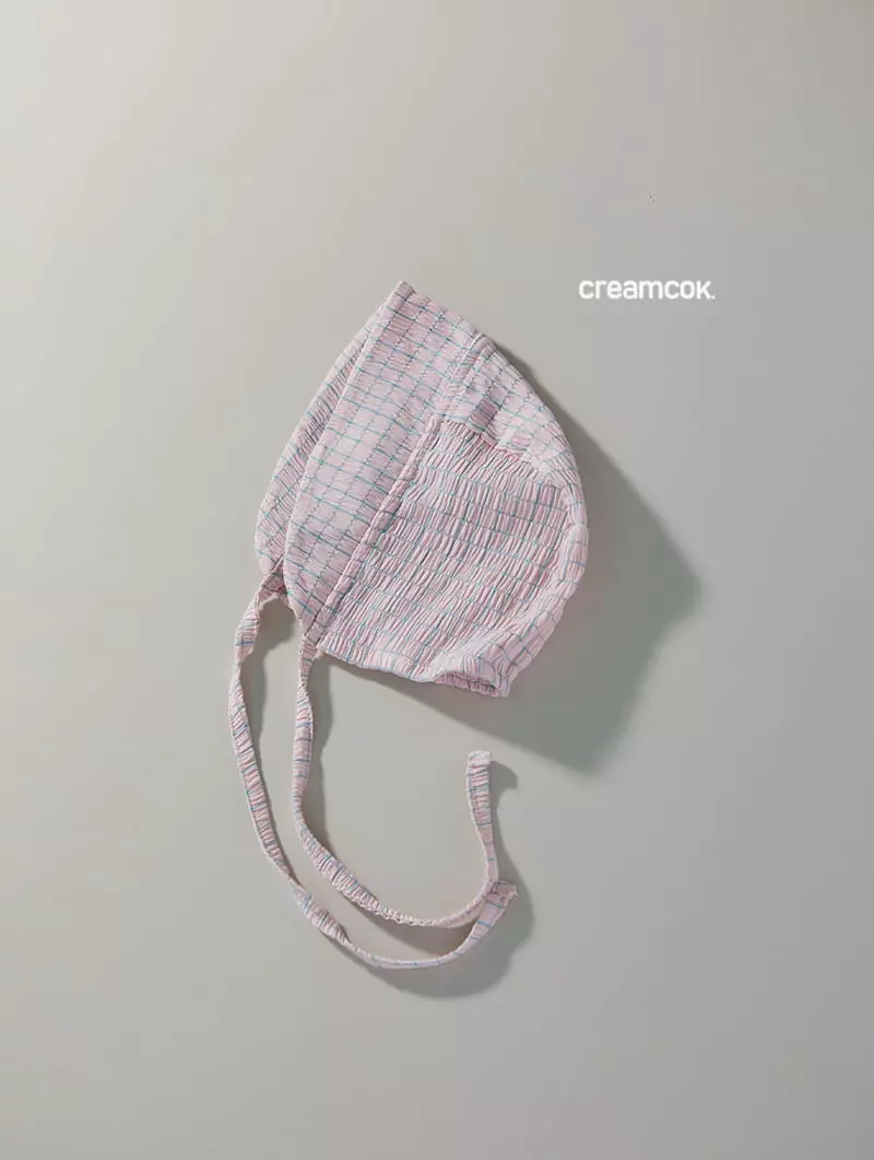 Creamcok - Korean Baby Fashion - #babyoutfit - Bebe Check Cooling Bonnet - 11