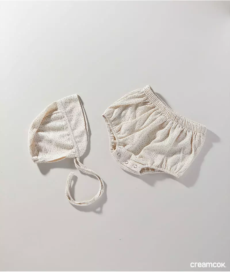 Creamcok - Korean Baby Fashion - #babyoutfit - Bebe Dot Coolinh Bonnet - 8