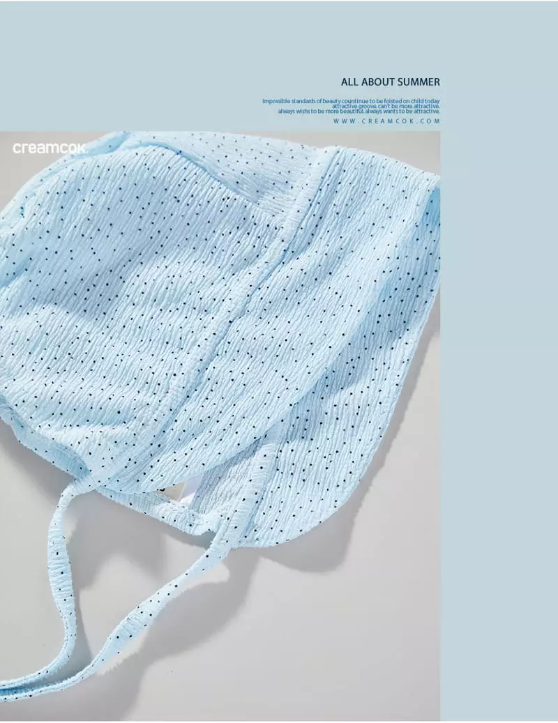 Creamcok - Korean Baby Fashion - #babyoutfit - Bebe Dot Coolinh Bonnet - 9
