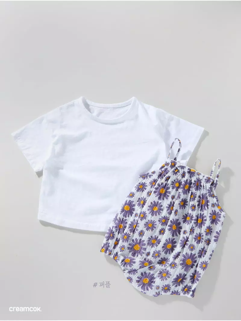 Creamcok - Korean Baby Fashion - #babywear - Bebe Flower Cooling Bodysuit - 3