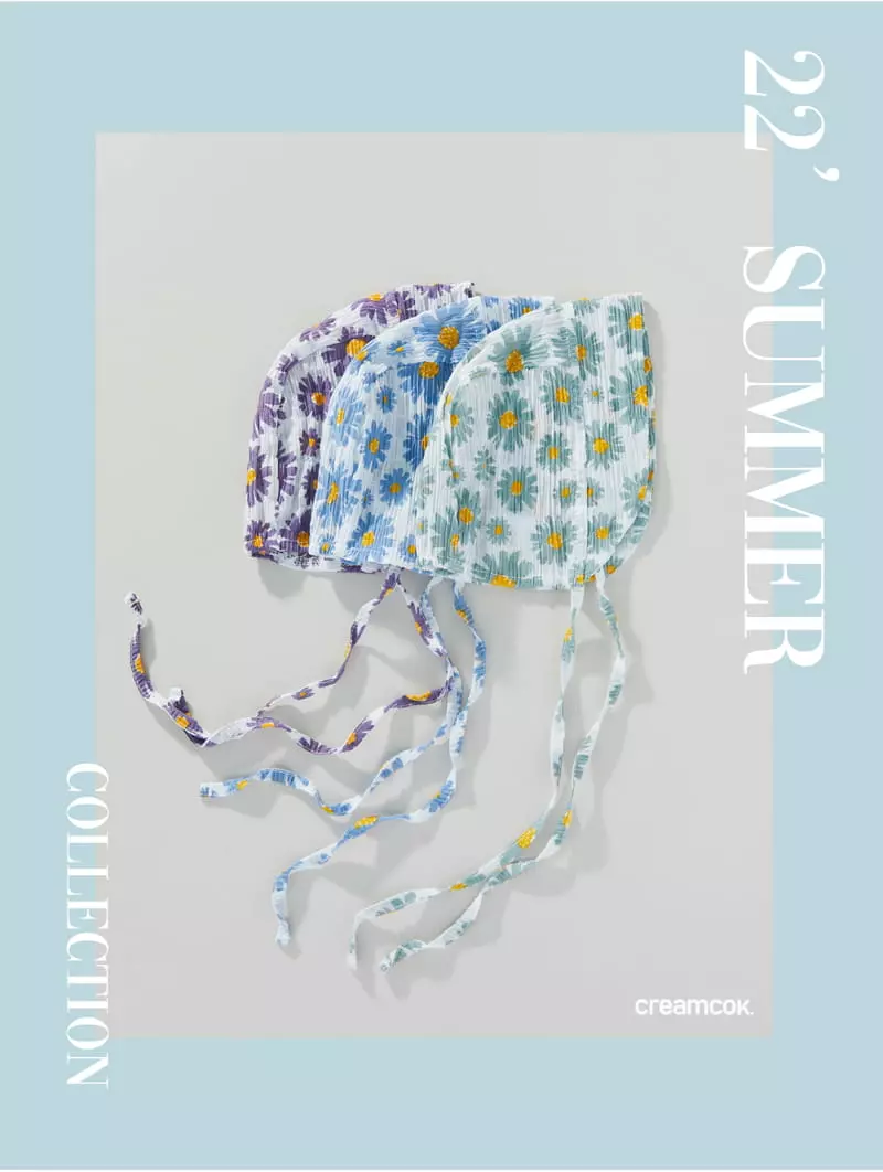 Creamcok - Korean Baby Fashion - #babywear - Bebe Flower Cooling Bonnet