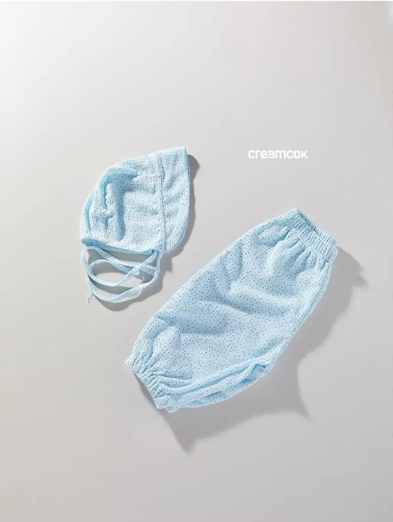 Creamcok - Korean Baby Fashion - #onlinebabyboutique - Bebe Dot Coolinh Bonnet - 11