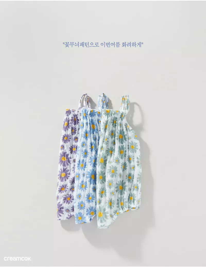 Creamcok - Korean Baby Fashion - #onlinebabyshop - Bebe Flower Cooling Bodysuit - 5