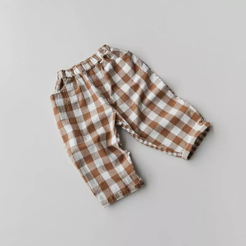 Creamcok - Korean Children Fashion - #childofig - Today Ban Check Pants - 12