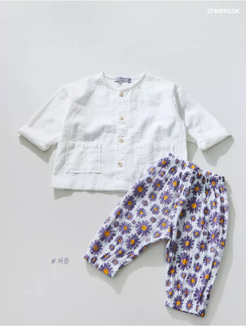 Creamcok - Korean Children Fashion - #discoveringself - Flower Cooling Capri Pants - 2