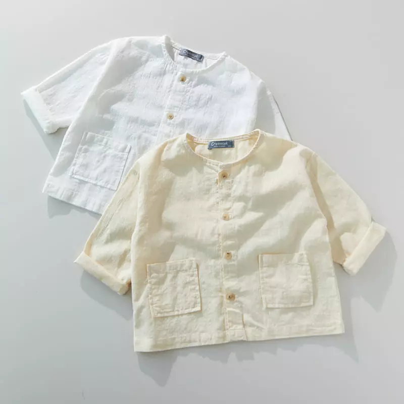 Creamcok - Korean Children Fashion - #discoveringself - Sharr Linen Cardigan - 12