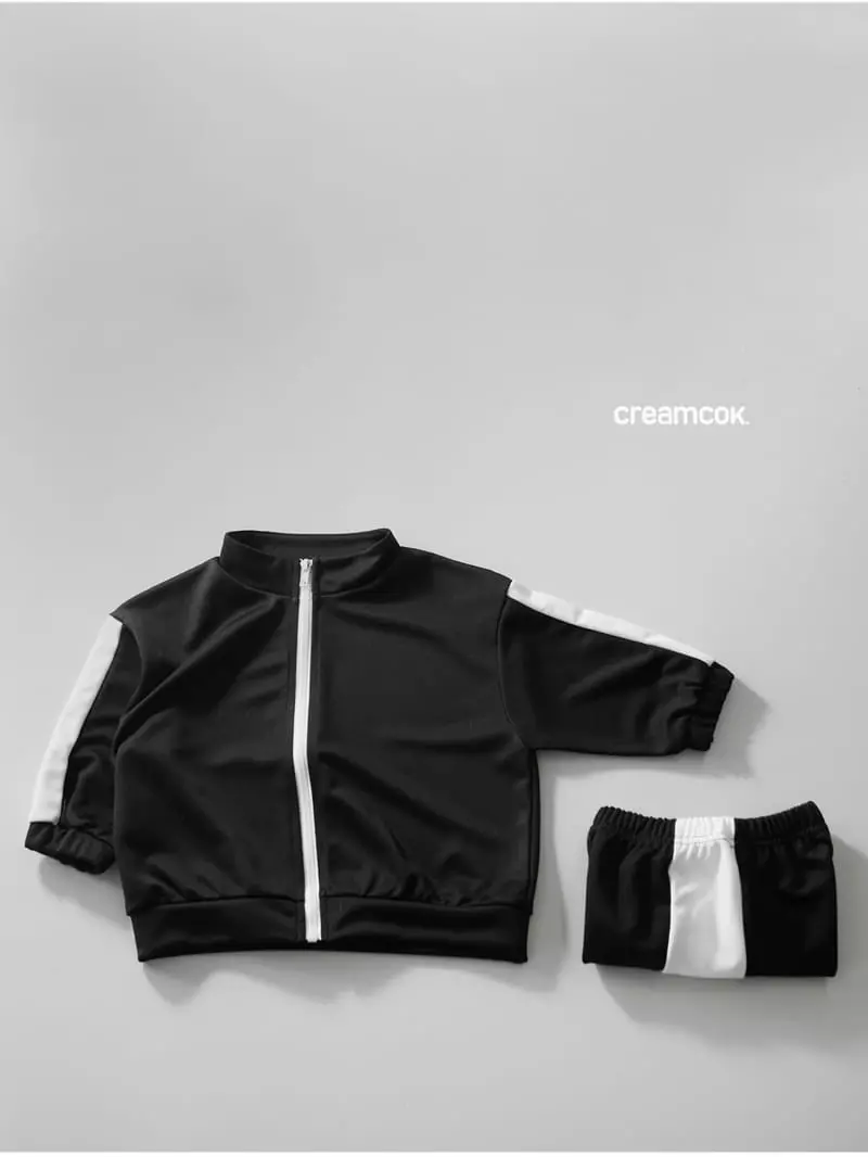 Creamcok - Korean Children Fashion - #discoveringself - Everybody Training Top Bottom Set - 11