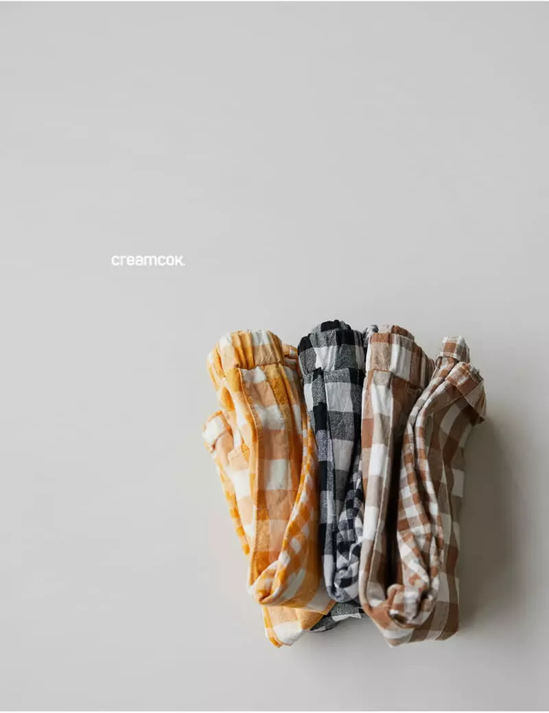 Creamcok - Korean Children Fashion - #littlefashionista - Today Ban Check Pants - 5