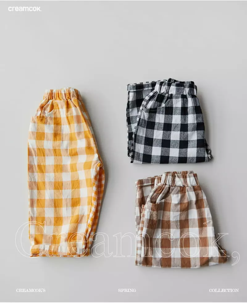 Creamcok - Korean Children Fashion - #magicofchildhood - Today Ban Check Pants - 6