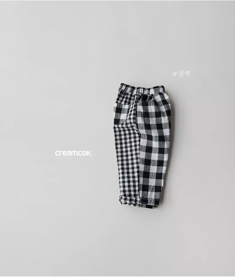 Creamcok - Korean Children Fashion - #minifashionista - Today Ban Check Pants - 7