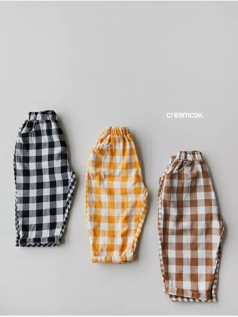 Creamcok - Korean Children Fashion - #todddlerfashion - Today Ban Check Pants - 9