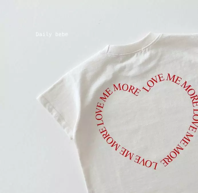 Daily Bebe - Korean Children Fashion - #childofig - Love Me More Top Bottom Set - 8