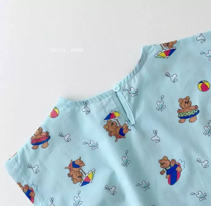 Daily Bebe - Korean Children Fashion - #prettylittlegirls - Vacatin Bear Top Bottom Set - 4
