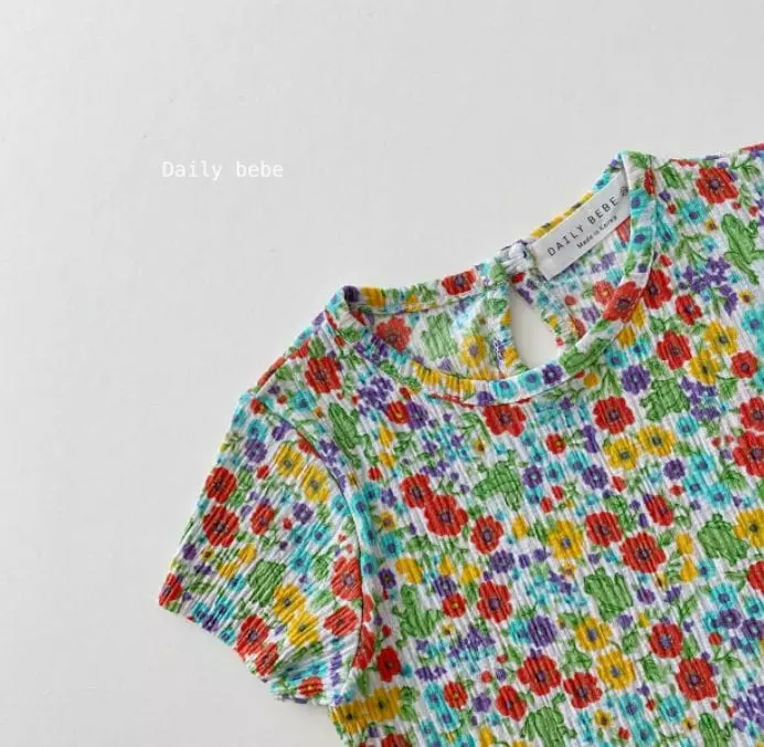 Daily Bebe - Korean Children Fashion - #childrensboutique - Grandparent Pleats Top Bottom Set - 2