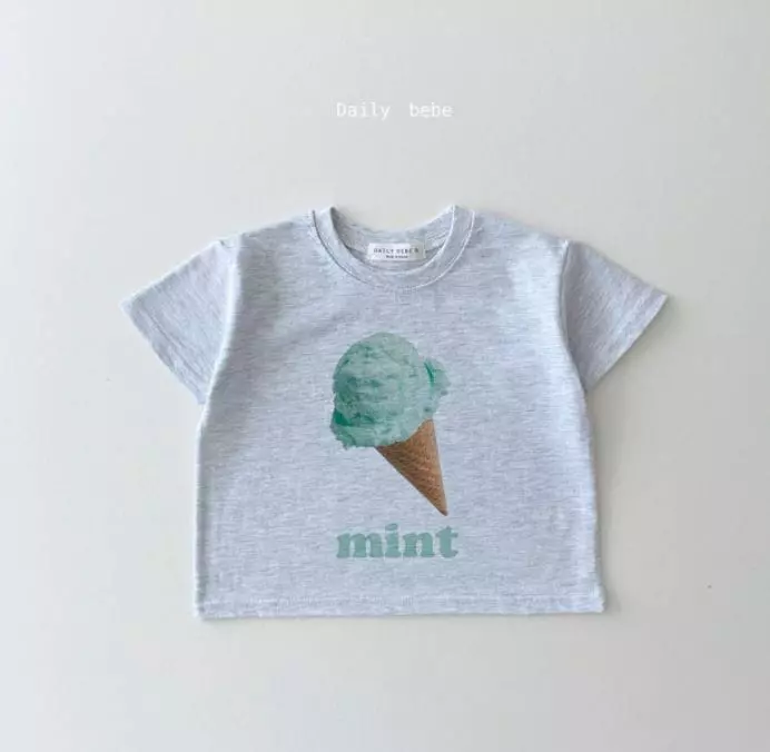 Daily Bebe - Korean Children Fashion - #designkidswear - Ice Cream Short Sleeves Tee - 2
