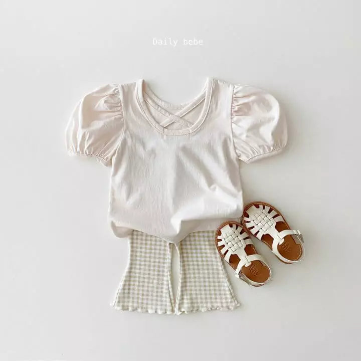 Daily Bebe - Korean Children Fashion - #designkidswear - Check Capri Pants - 3