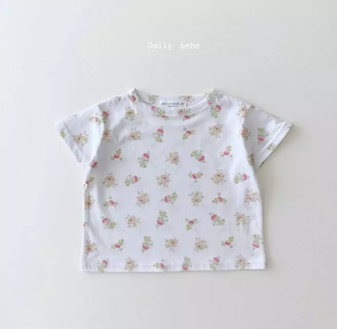 Daily Bebe - Korean Children Fashion - #designkidswear - Pattern Short Sleeves Tee - 4