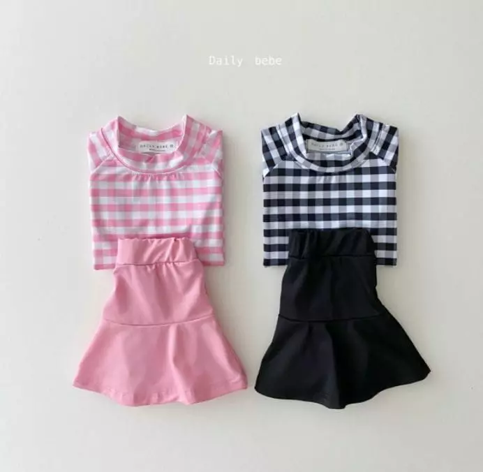 Daily Bebe - Korean Children Fashion - #fashionkids - Rashguard Skirt Set